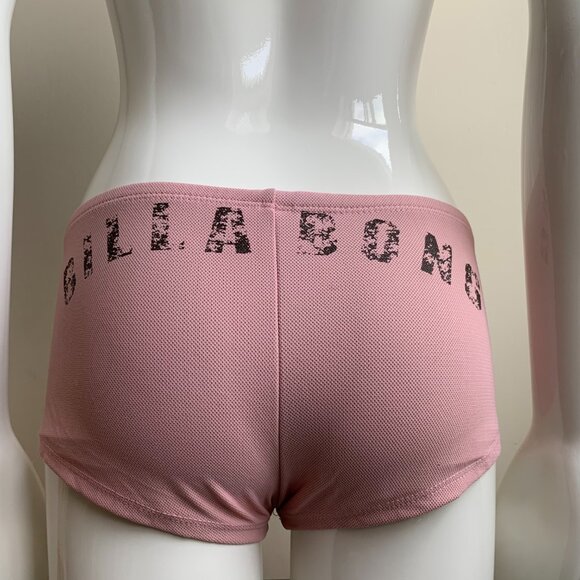 Billabong Pink boy leg jersey short shorts sports bikini set - Picture 9 of 9